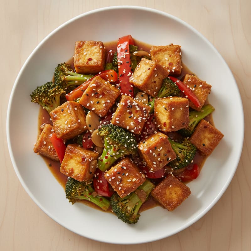 Sesame Tofu Stir-Fry