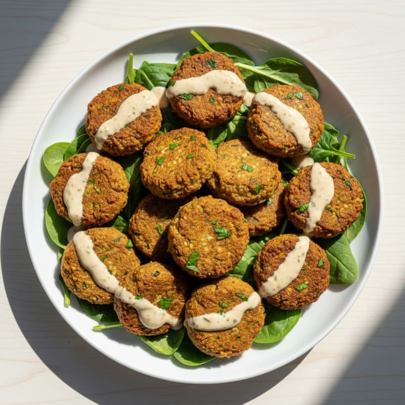 Crispy Falafel with Zesty Tahini Sauce