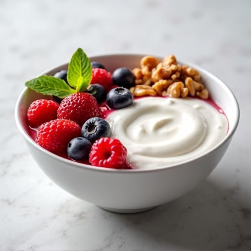Creamy Greek Yogurt with Fresh Berries and Toasted Nuts