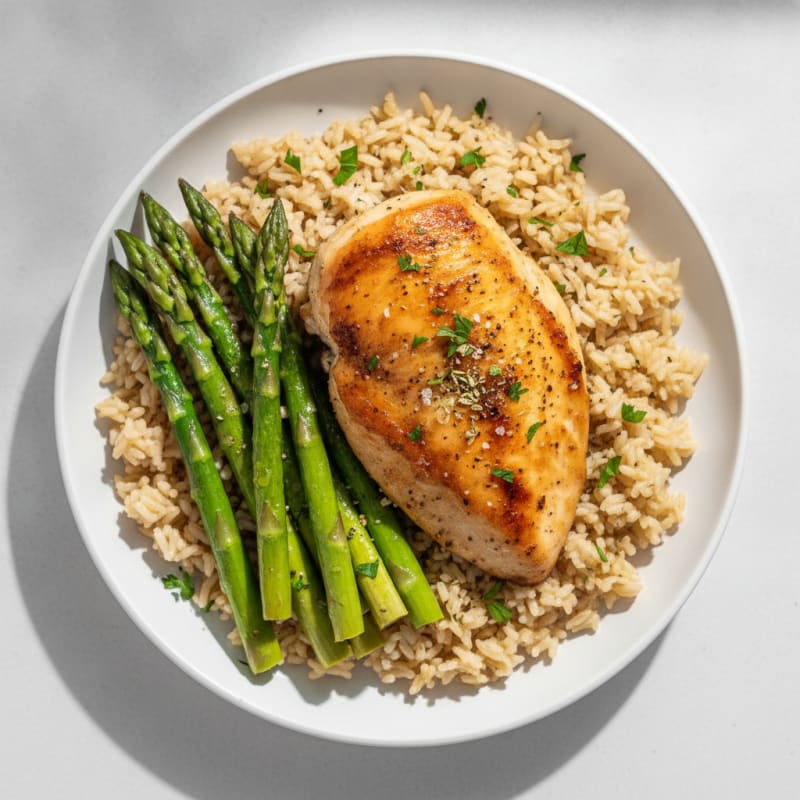 Lemon Herb Roasted Chicken with Rice