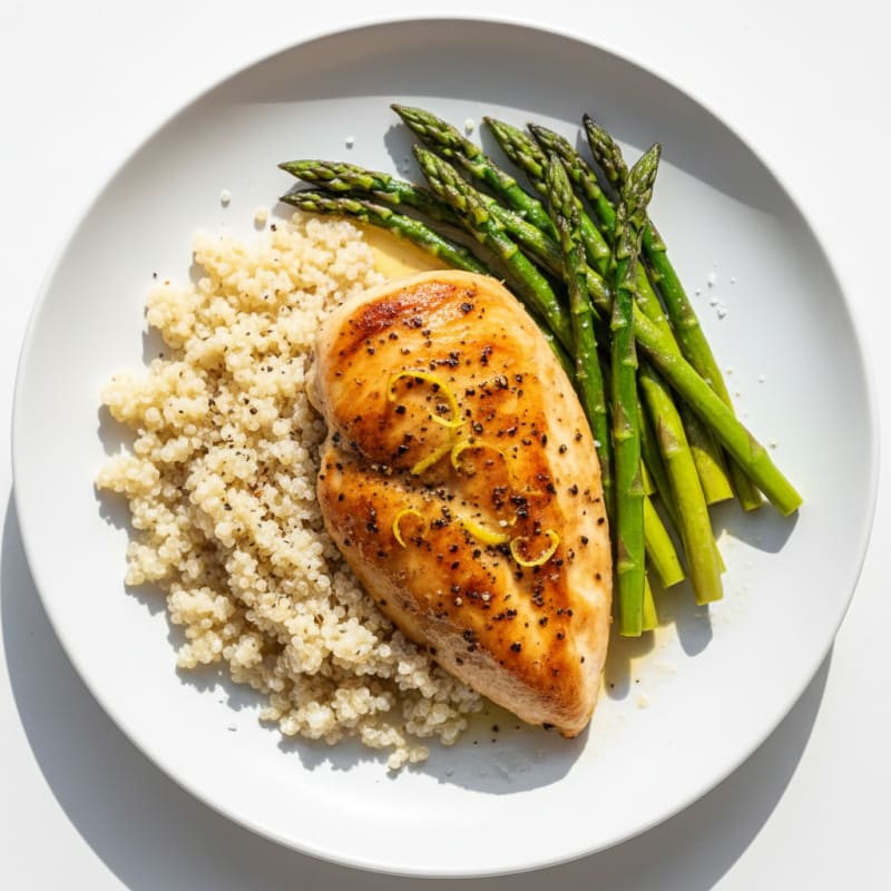 Lemon Pepper Roasted Chicken with Asparagus