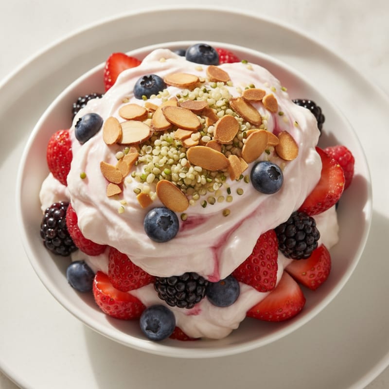 Creamy Greek Yogurt Protein Parfait with Mixed Berries