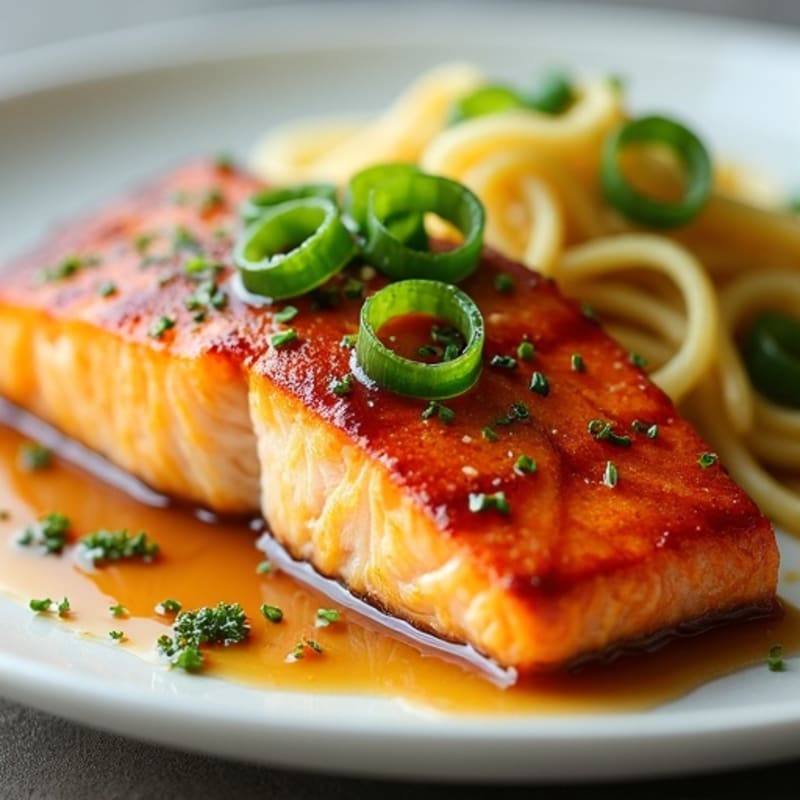 Sweet-Glazed Pan-Seared Salmon with Ginger
