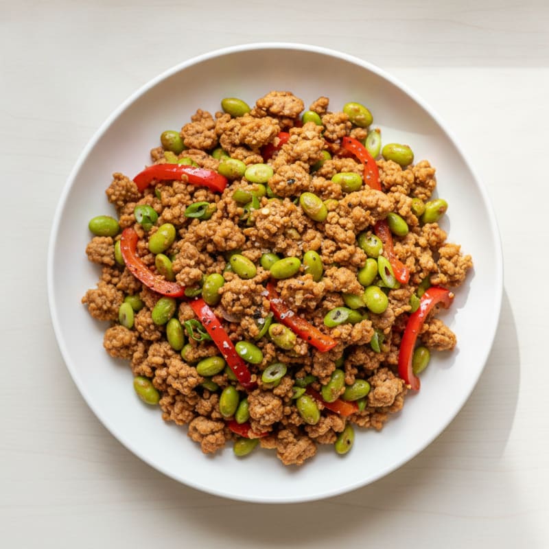 Ground Turkey Edamame Stir-Fry