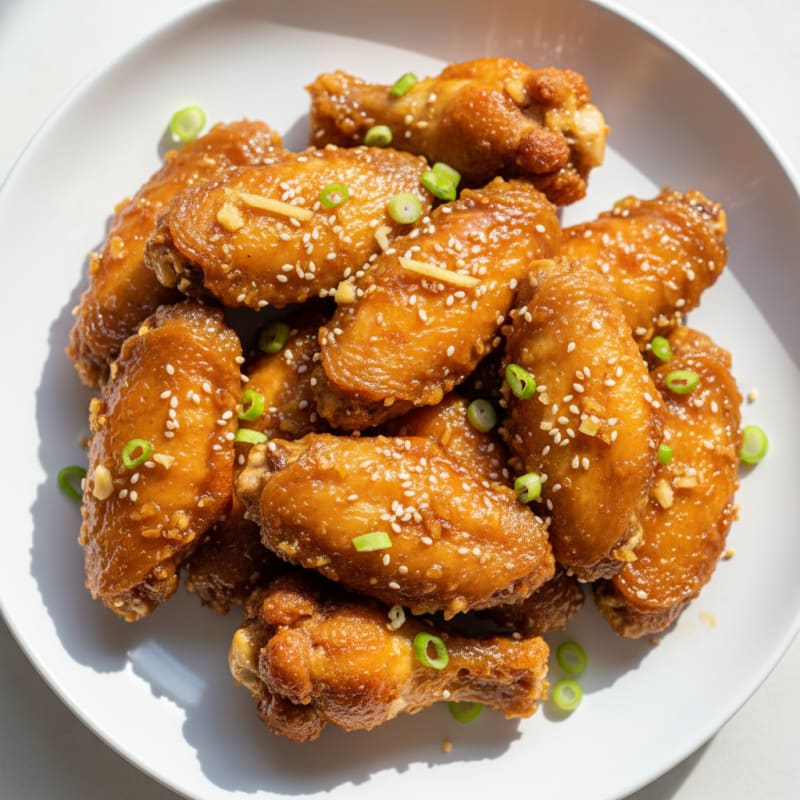 Crispy Honey-Garlic Chicken Wings