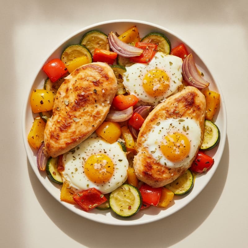 Sheet Pan Chicken and Roasted Eggs
