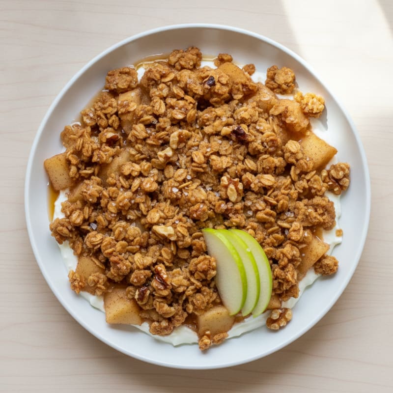 Baked Apple Crumble with Oat Topping
