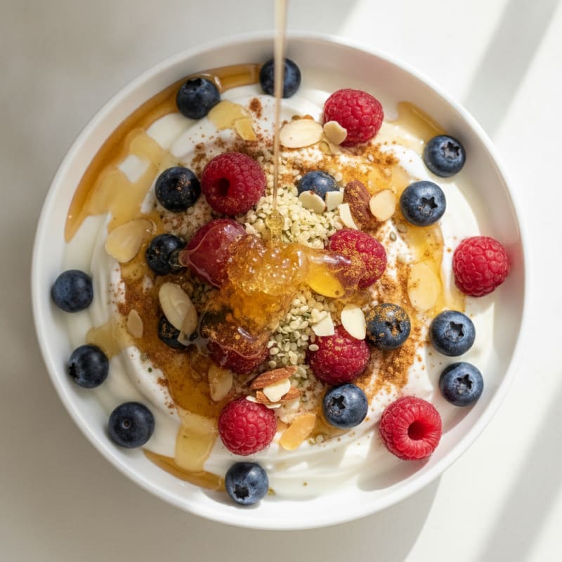 Greek Yogurt with Honey and Berries