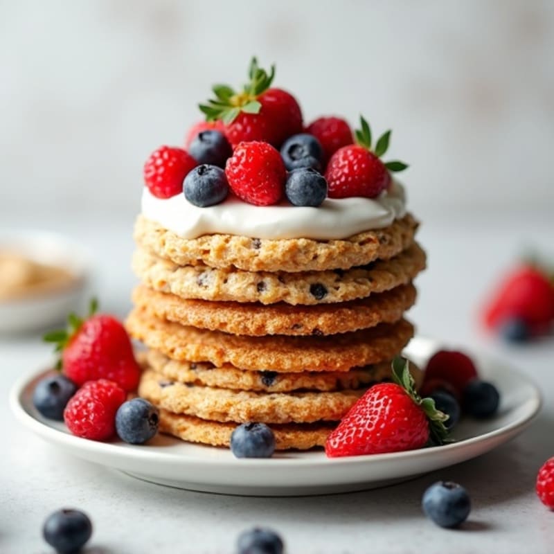 Protein-Packed Rice Cake Stack with Almond Butter and Fresh Berries