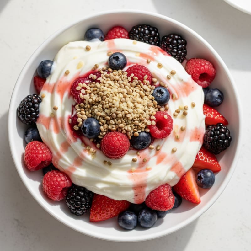 Creamy Greek Yogurt Protein Parfait with Mixed Berries