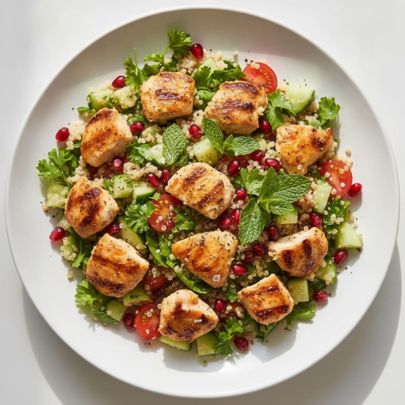 Leon-Style Herb Chicken and Quinoa Salad