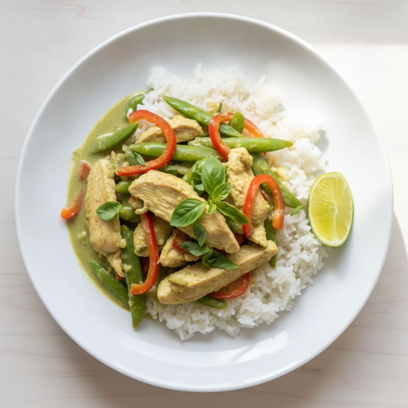 Thai Green Curry Chicken with Jasmine Rice