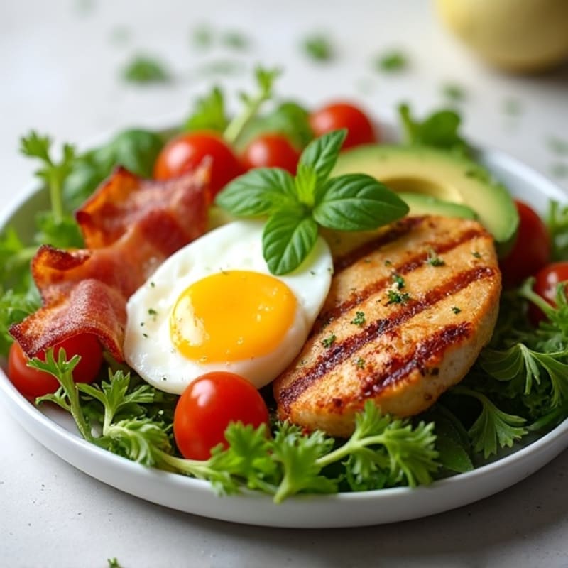 Crispy Chicken Cobb Salad with Fresh Herbs