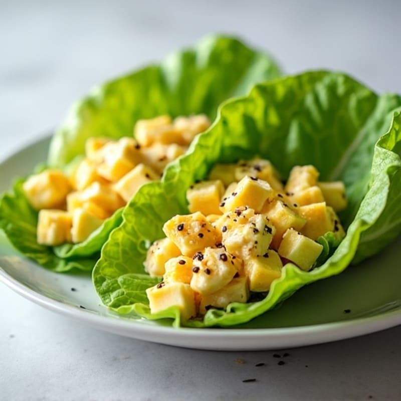 Creamy Egg Salad Lettuce Wraps