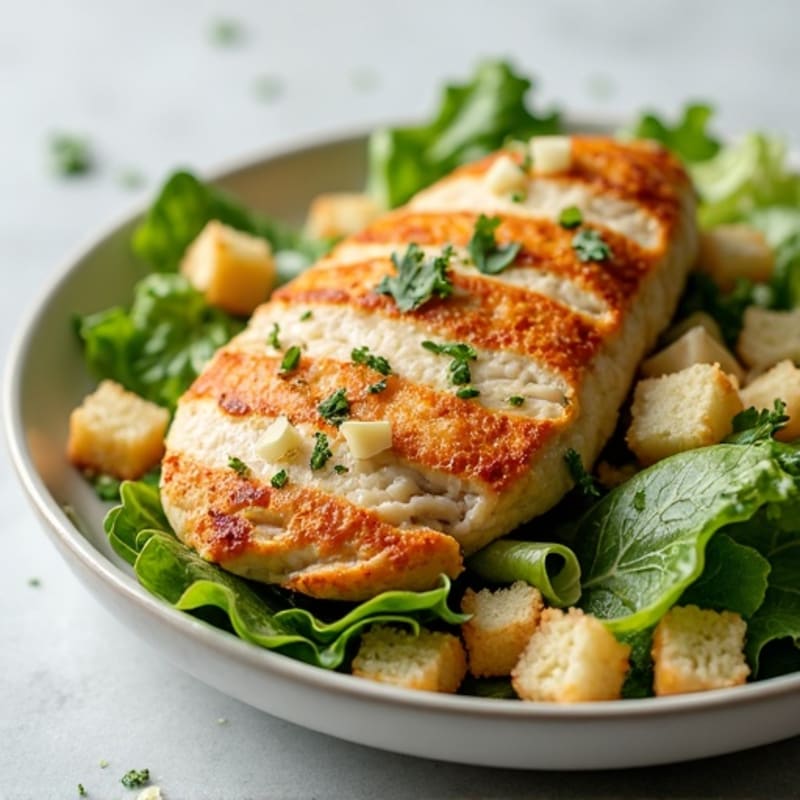 Grilled Chicken and Crispy Romaine Caesar Salad