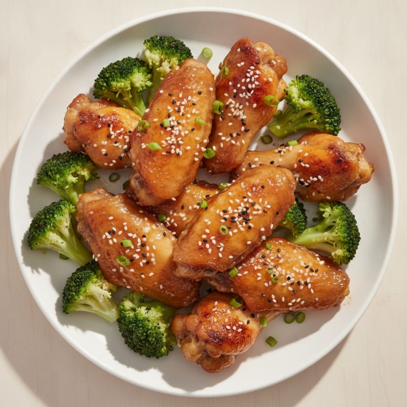 Honey-Glazed Chicken Wings with Sesame