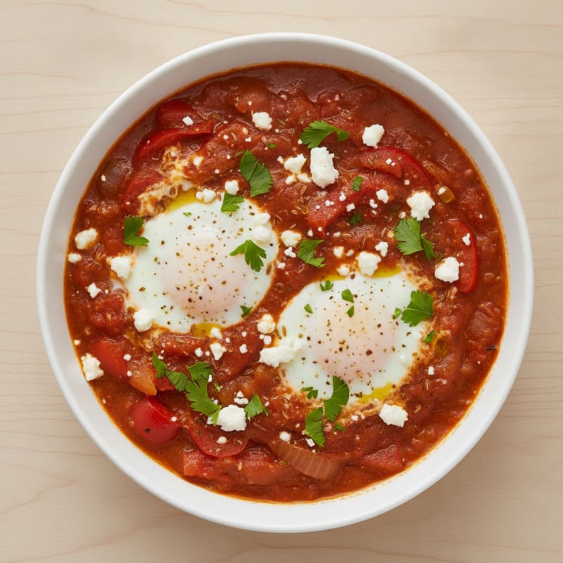 Spiced Tomato and Poached Egg Shakshuka