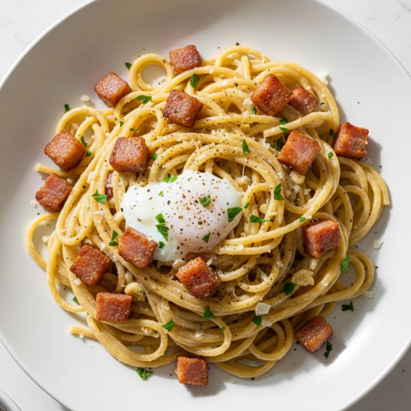 Classic Carbonara with Pancetta and Egg