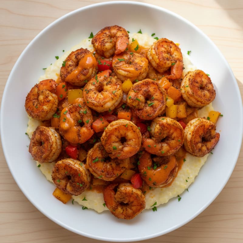 Cajun Shrimp with Creamy Grits