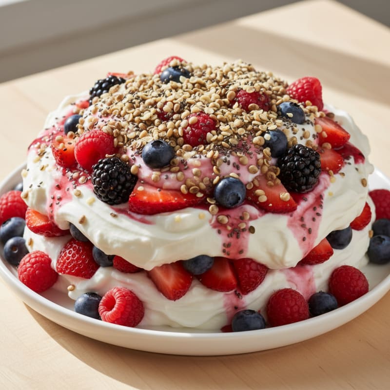 Creamy Greek Yogurt Protein Parfait with Mixed Berries