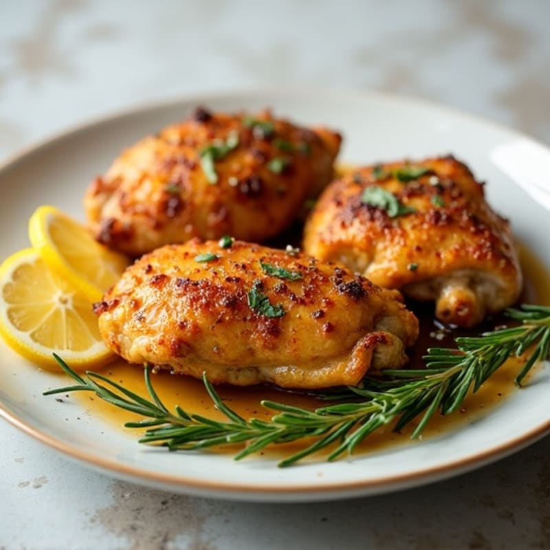 Crispy Lemon-Herb Roasted Boneless Chicken Thighs