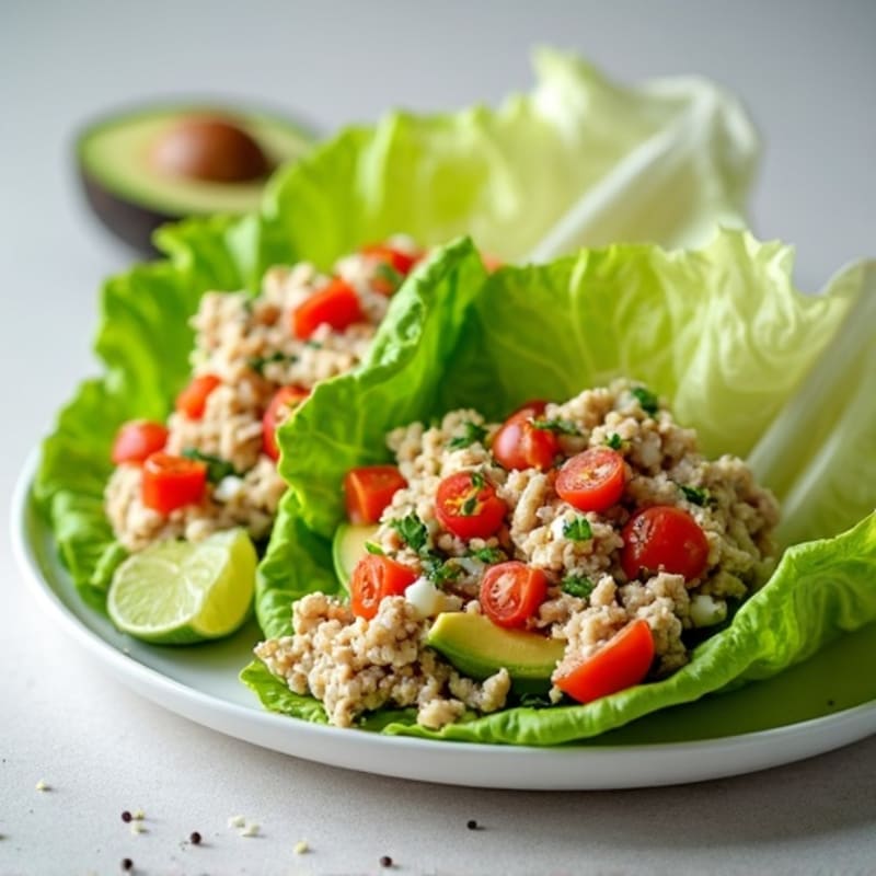 Creamy Avocado Turkey Lettuce Wrap