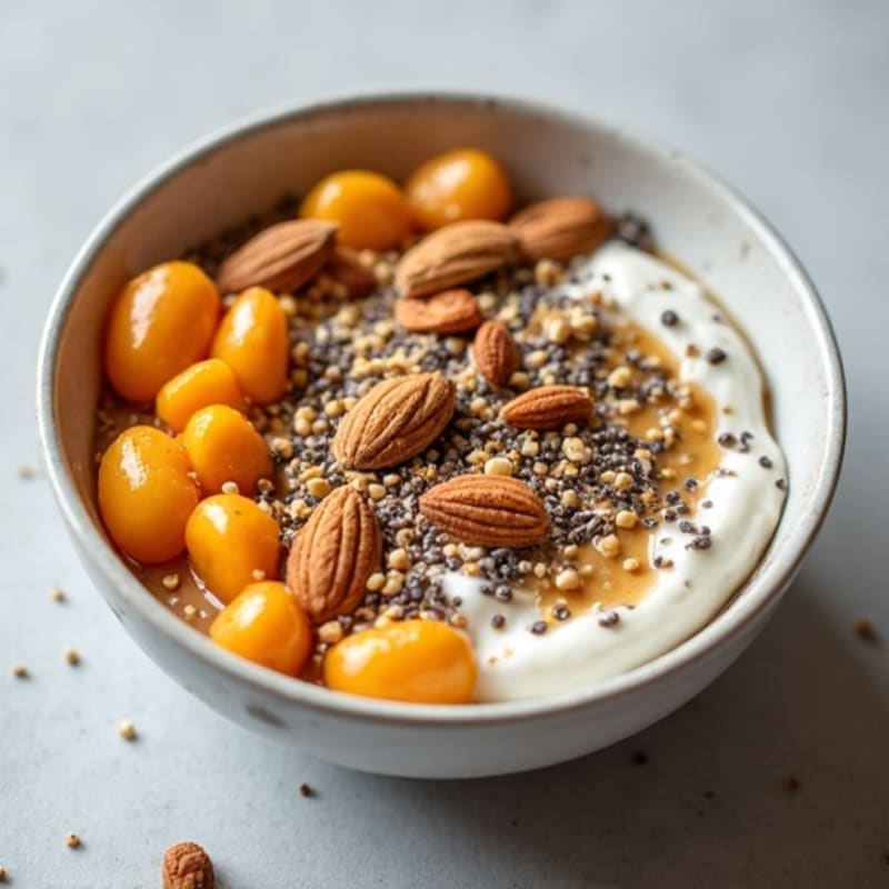 Greek Yogurt Bowl with Almond Butter and Chia Seeds
