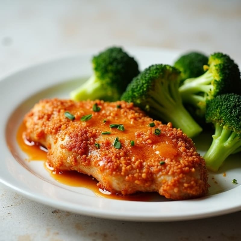 Crispy Sweet and Sour Chicken with Roasted Broccoli