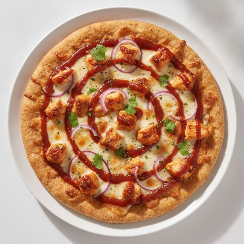 BBQ Chicken Pizza with Red Onion