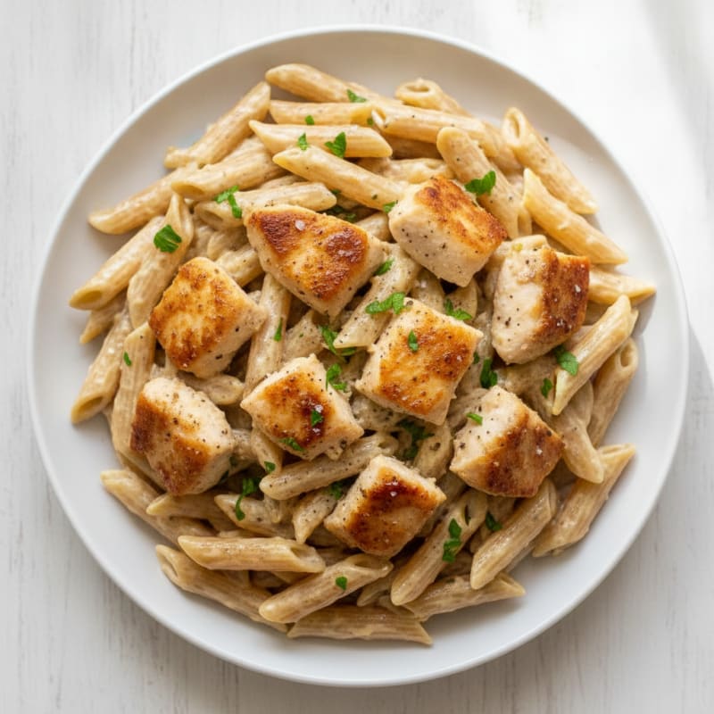 Garlic Parmesan Chicken Alfredo Pasta