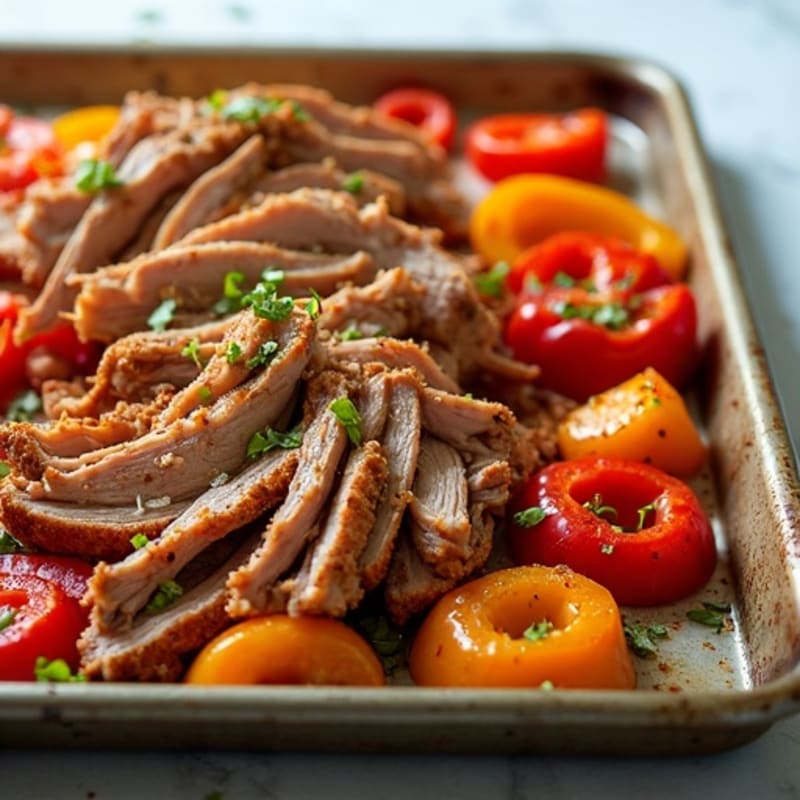 Sheet Pan Loaded Shredded Pork with Crispy Sweet Potato