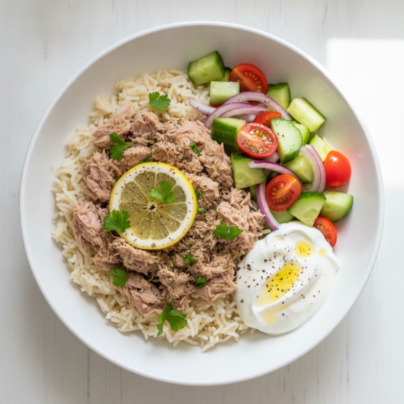 Tuna Mediterranean Rice Bowl