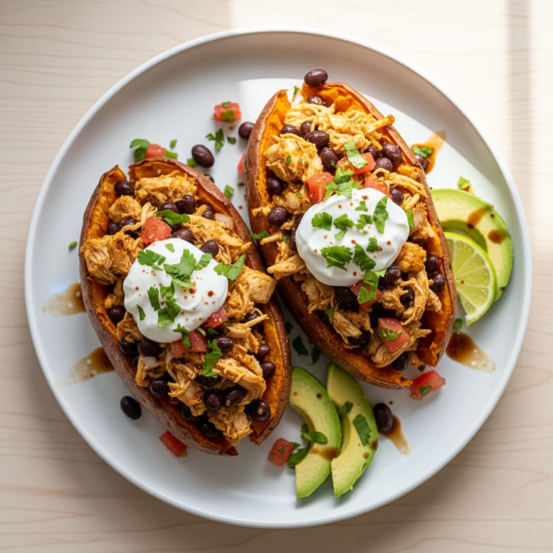 Southwestern Stuffed Sweet Potato with Black Beans