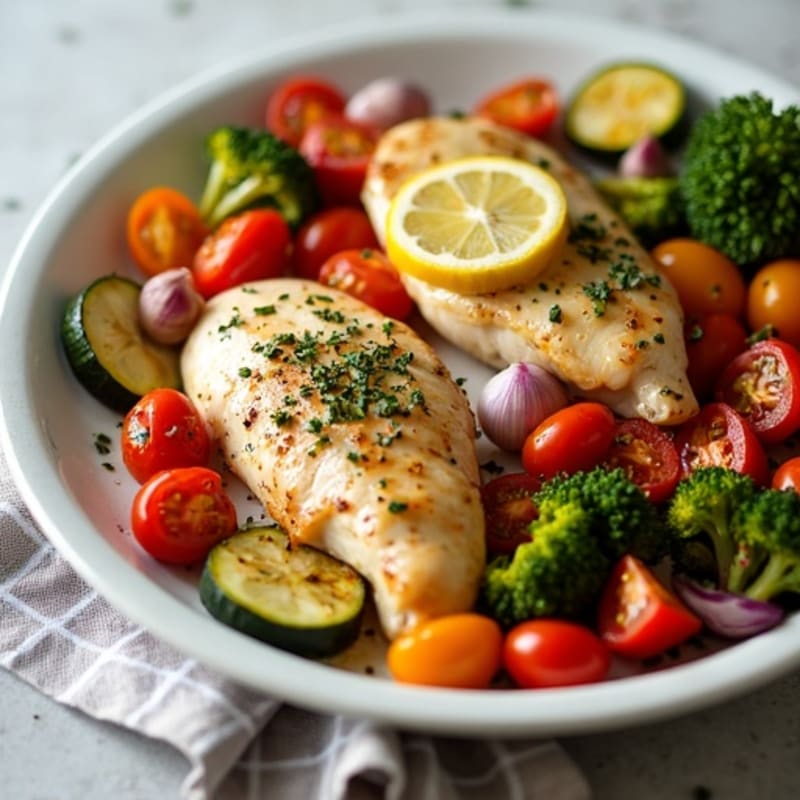 Sheet Pan Lemon Herb Chicken and Roasted Vegetables