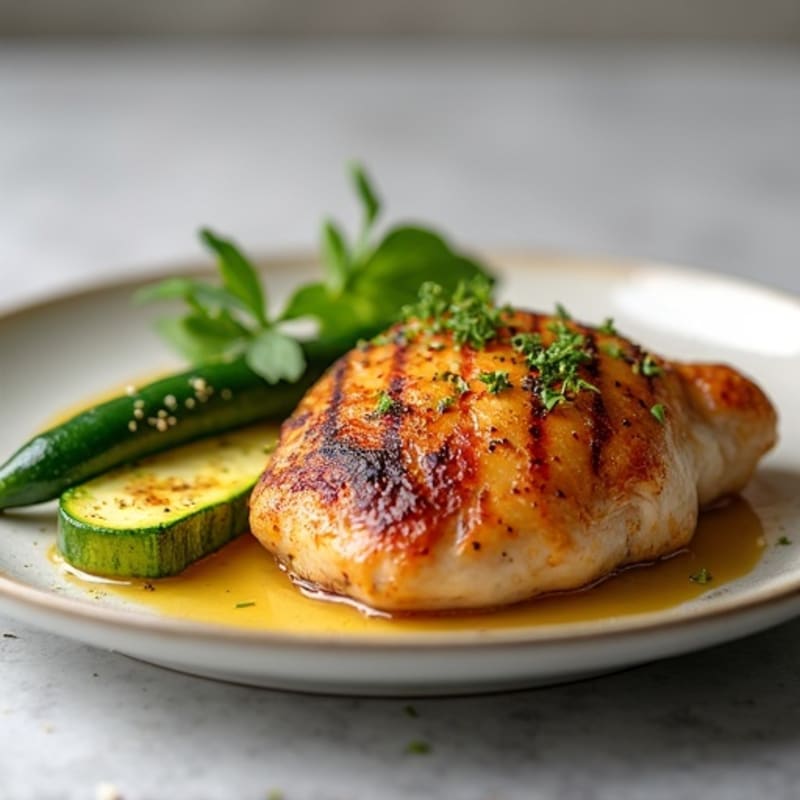 Seared Chicken Thigh with Roasted Zucchini