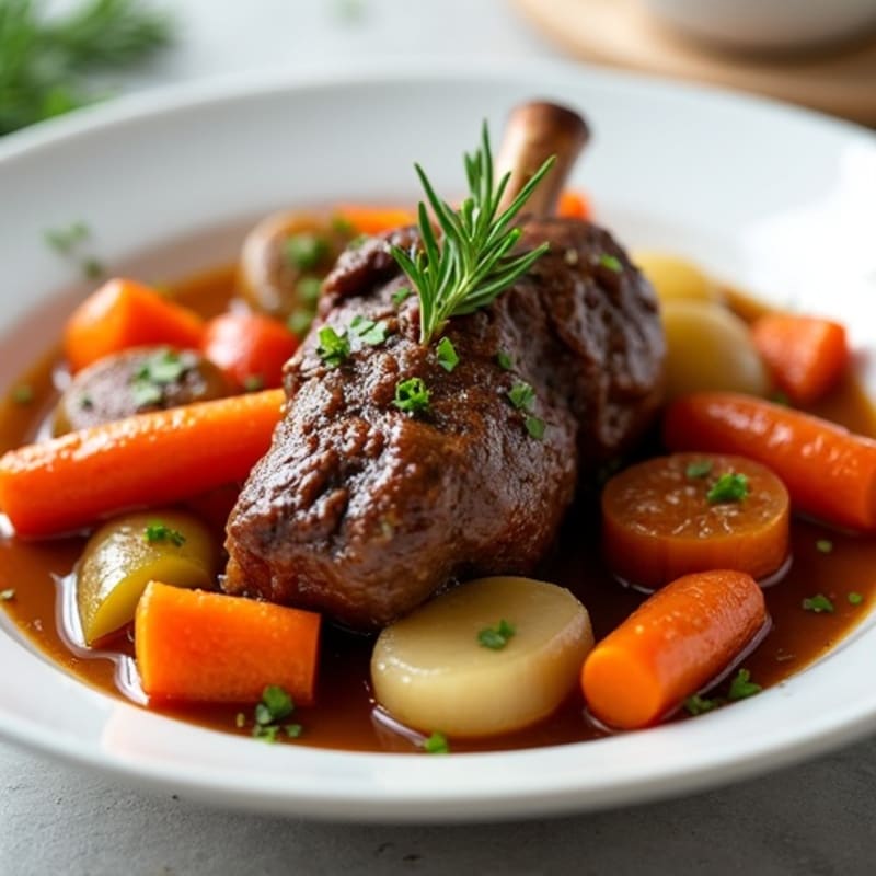 Slow-Cooked Tender Lamb Shank Stew