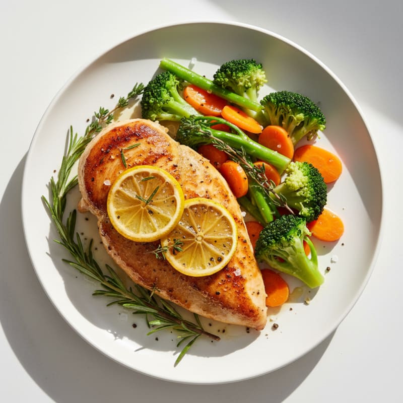 Crispy Roasted Chicken with Herbs and Lemon