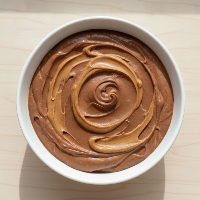 Silky Chocolate Protein Pudding with Almond Butter Swirl