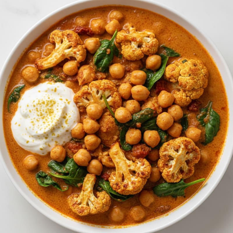 Roasted Vegetable and Chickpea Curry
