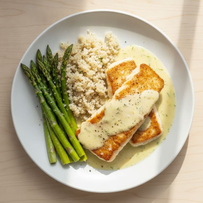 Pan-Seared Mahi Mahi with Lemon-Dill Sauce