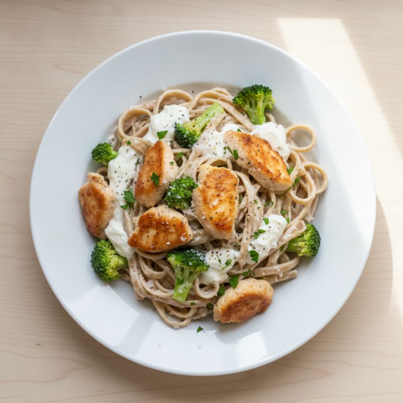 Clean Eating Chicken Fettuccine Alfredo