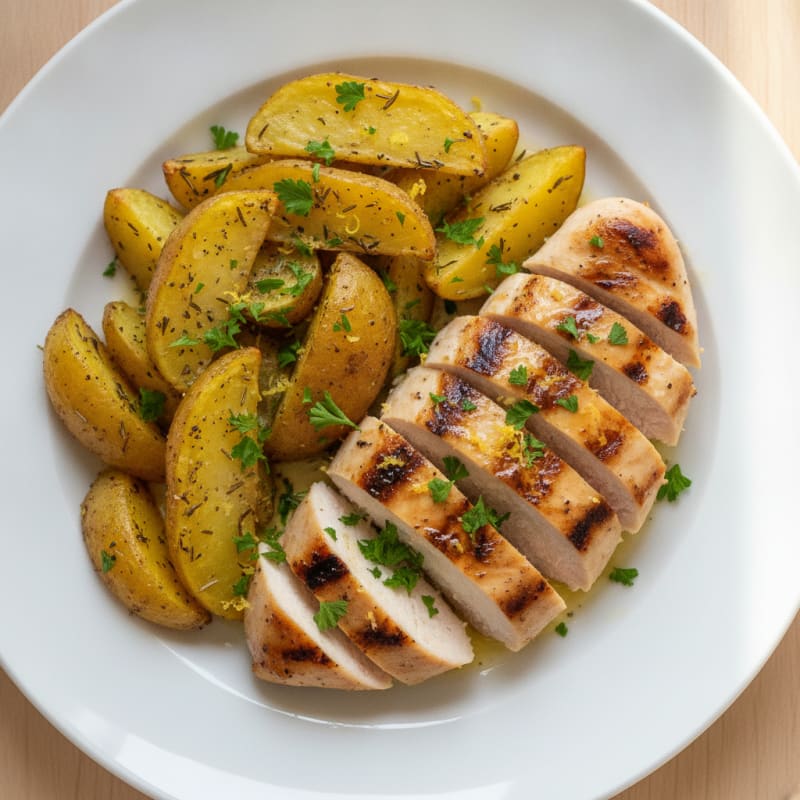 Grilled Chicken and Herb Roasted Potatoes
