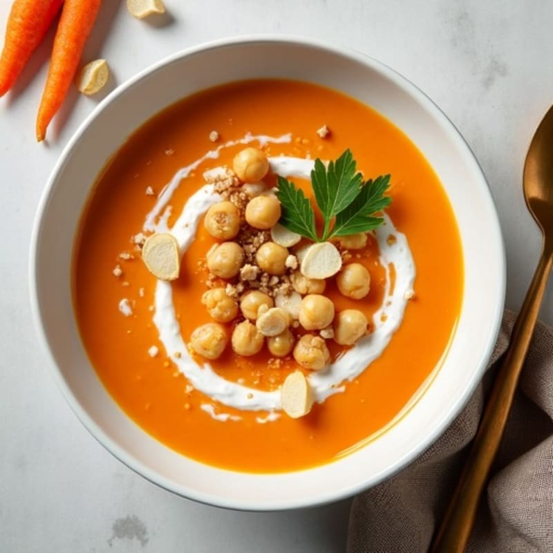 Creamy Roasted Carrot Ginger Soup