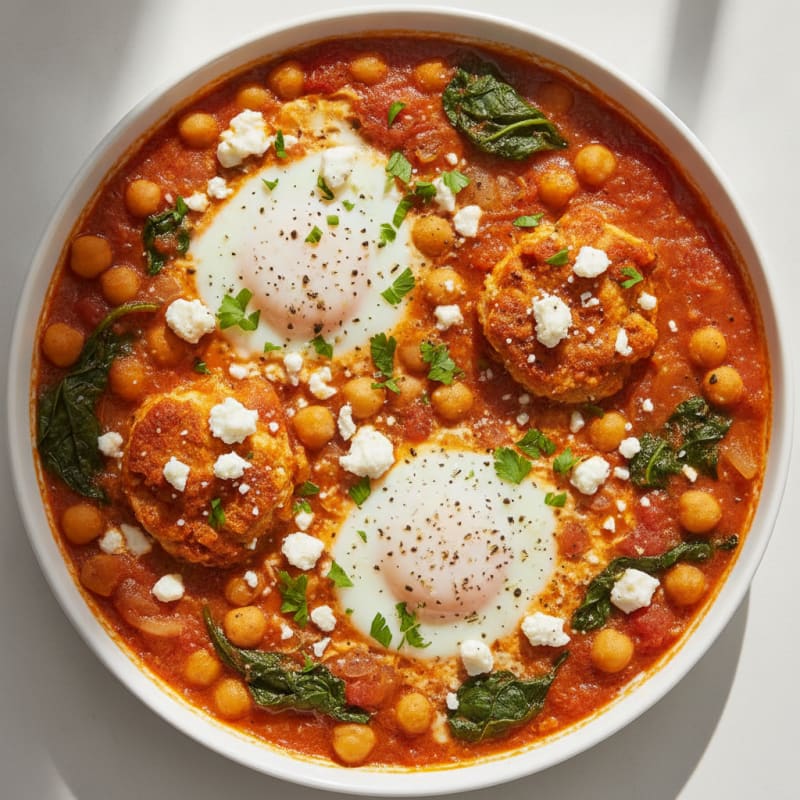 Mediterranean Baked Eggs with Feta