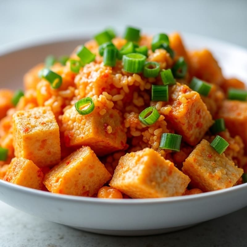 Crispy Cauliflower Rice Kimchi Stir-Fry
