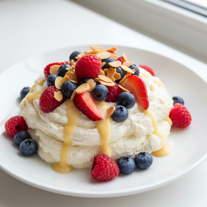 Silky Greek Yogurt Protein Mousse with Mixed Berries