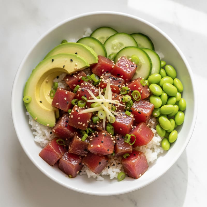 Hawaiian Ahi Tuna Poke Bowl