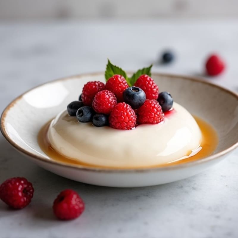 Silky Greek Yogurt Protein Pudding with Mixed Berries
