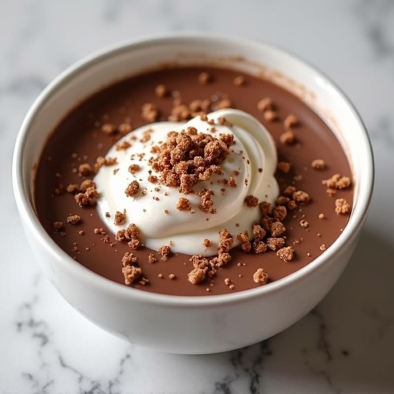 Silky Chocolate Protein Pudding with Almond Butter Swirl