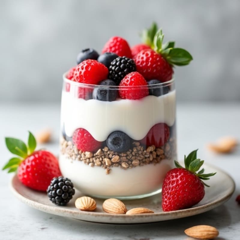 Creamy Greek Yogurt Protein Parfait with Mixed Berries